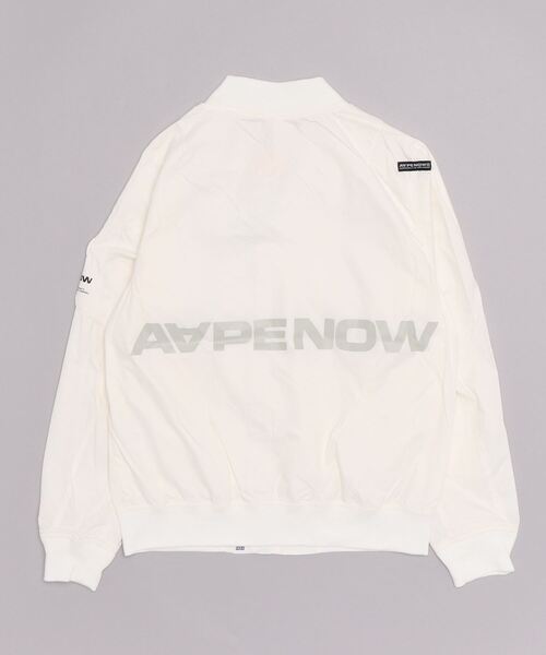 【たー】A BATHING APE MA-1ジャケット ホワイト A BATHING APE BAPE Logo Printed MA-1 Jacket White S (K