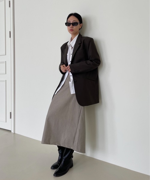 Didot.showroom（ディドット ショールーム）の「ストライプHラインスカート（スカート・レディース・ベージュ・FREE）」の10枚目の写真
