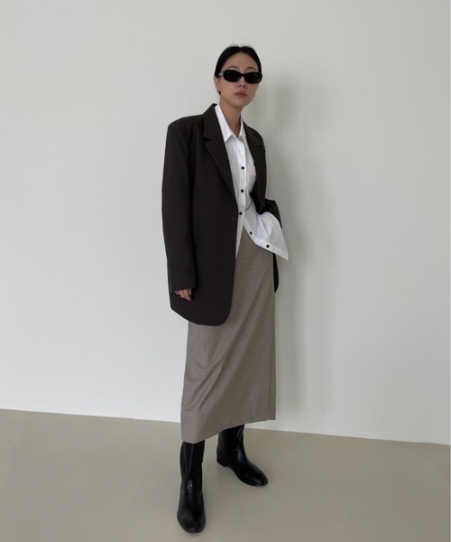Didot.showroom（ディドット ショールーム）の「ストライプHラインスカート（スカート・レディース・ベージュ・FREE）」の11枚目の写真