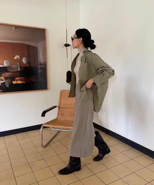 Didot.showroom（ディドット ショールーム）の「ストライプHラインスカート（スカート・レディース・ベージュ・FREE）」の14枚目の写真