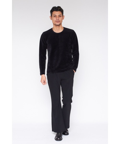 TORNADO MART（トルネードマート）の「TORNADO MART∴リップルパイルジャージークルーネックカットソー（Tシャツ/カットソー・メンズ・グレー/オレンジ系その他/ブラック・M/LL/L）」の11枚目の写真