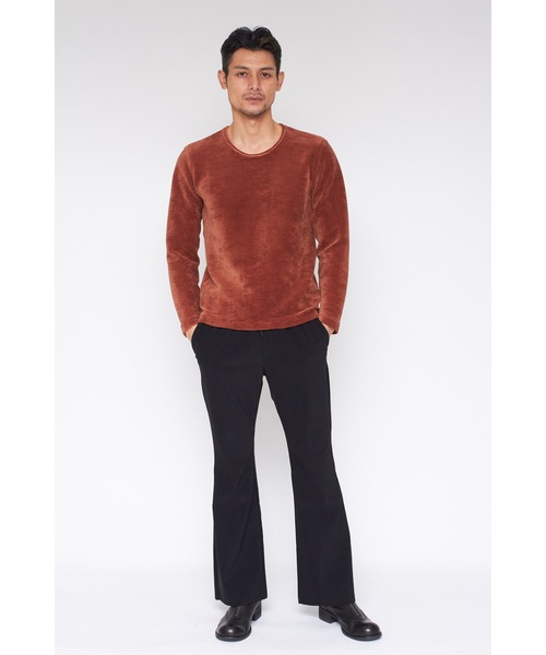 TORNADO MART（トルネードマート）の「TORNADO MART∴リップルパイルジャージークルーネックカットソー（Tシャツ/カットソー・メンズ・グレー/オレンジ系その他/ブラック・M/LL/L）」の12枚目の写真