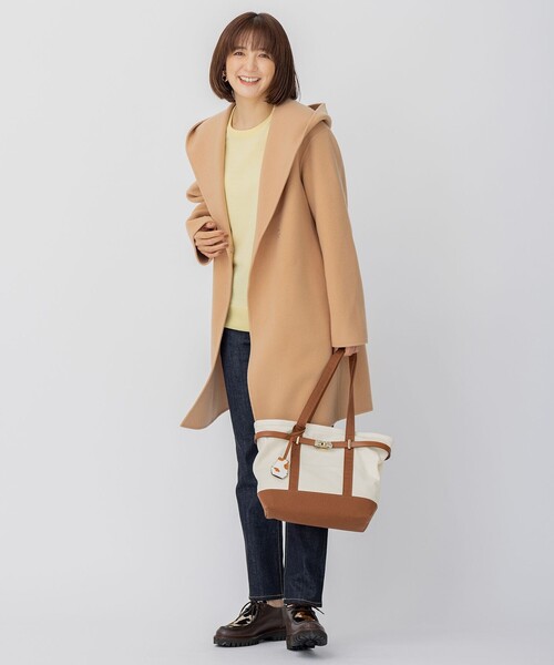 セール】ウールリバー フード付き ミドル丈コート（その他アウター