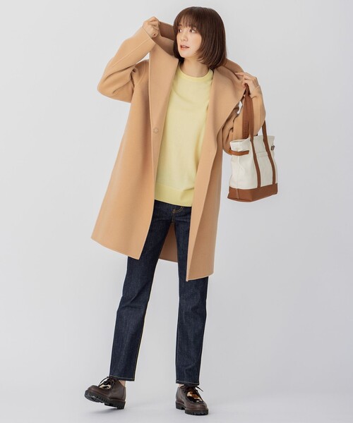 セール】ウールリバー フード付き ミドル丈コート（その他アウター