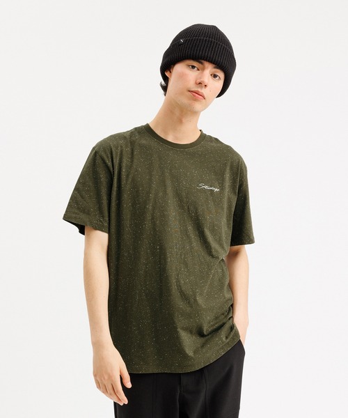 Saturdays NYC（サタデーズ ニューヨークシティ ）の「Speckled Script Emb Ss Tee（Tシャツ/カットソー・メンズ・オリーブ/ベージュ/ブラウン系その他2・L/XL/X-SMALL/M/S）」の3枚目の写真