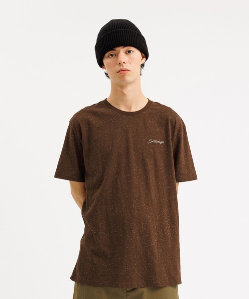 Saturdays NYC（サタデーズ ニューヨークシティ ）の「Speckled Script Emb Ss Tee（Tシャツ/カットソー・メンズ・オリーブ/ベージュ/ブラウン系その他2・L/XL/X-SMALL/M/S）」の2枚目の写真