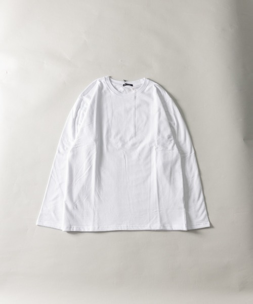 BARCEDOS（バルセドス）の「クルーネック 長袖 裏起毛Tシャツ（Tシャツ/カットソー・メンズ・ホワイト/ブラック/杢グレー/ワイン・L/LL/M）」の2枚目の写真