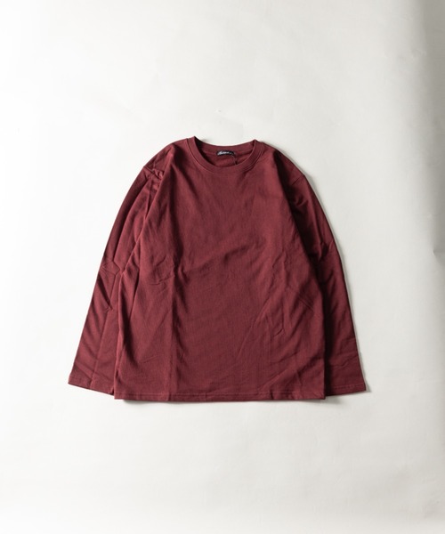 BARCEDOS（バルセドス）の「クルーネック 長袖 裏起毛Tシャツ（Tシャツ/カットソー・メンズ・ホワイト/ブラック/杢グレー/ワイン・L/LL/M）」の4枚目の写真