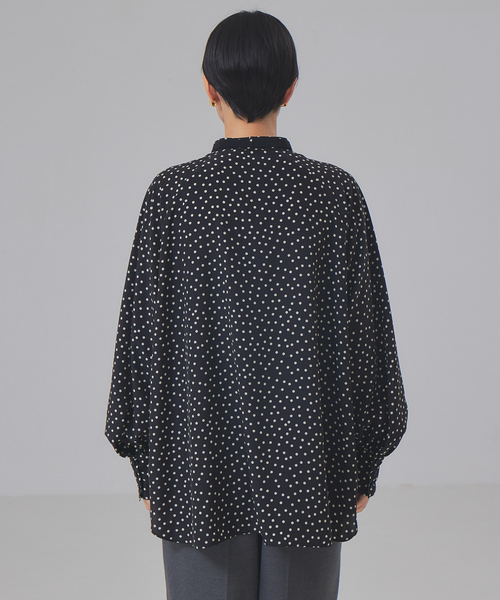 Rouge vif(ルージュヴィフ)の「ドット柄ボウタイブラウス(シャツ/ブラウス・レディース・ブラック/ネイビー・フリー)」の10枚目の写真