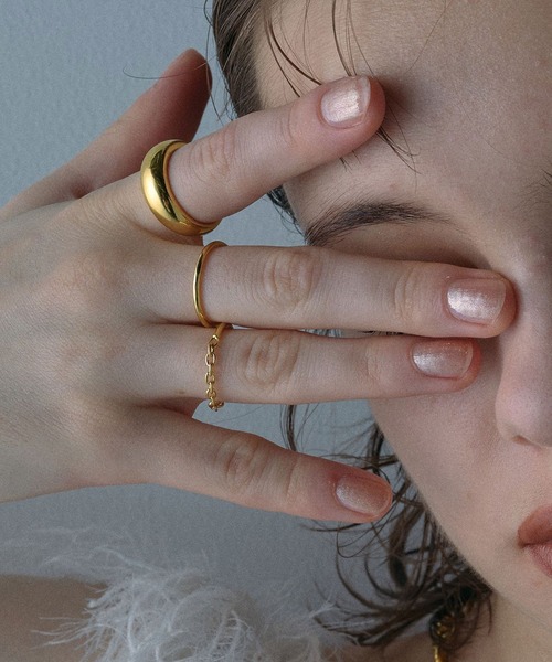 CIAOPANIC（チャオパニック）の「【Keyon/キーオン】everyday（3 set ring）（リング・レディース・ゴールド/シルバー・FREE）」の2枚目の写真