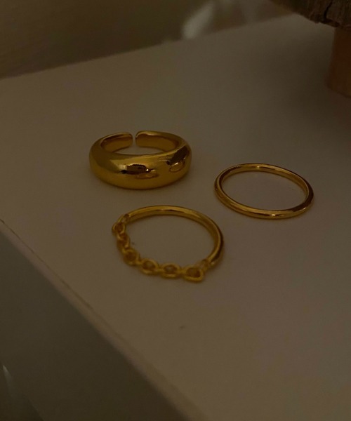CIAOPANIC（チャオパニック）の「【Keyon/キーオン】everyday（3 set ring）（リング・レディース・ゴールド/シルバー・FREE）」の3枚目の写真