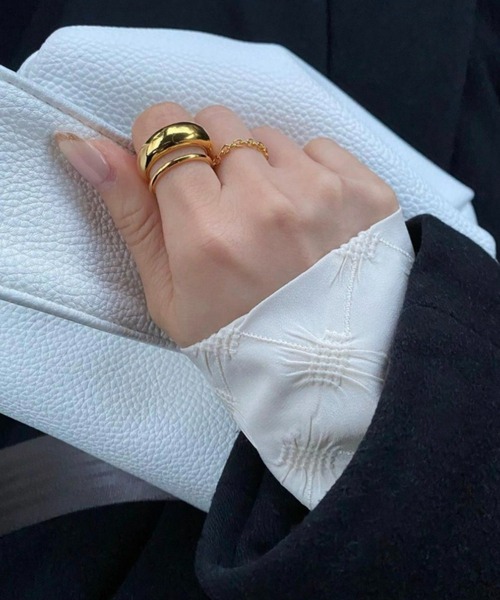 CIAOPANIC（チャオパニック）の「【Keyon/キーオン】everyday（3 set ring）（リング・レディース・ゴールド/シルバー・FREE）」の10枚目の写真