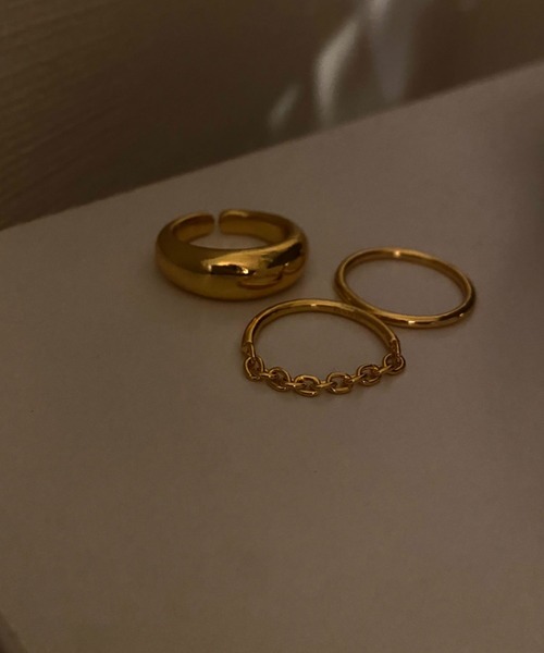 CIAOPANIC（チャオパニック）の「【Keyon/キーオン】everyday（3 set ring）（リング・レディース・ゴールド/シルバー・FREE）」の15枚目の写真
