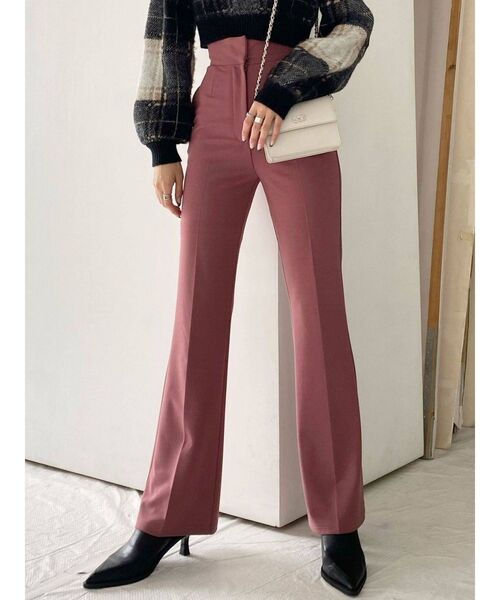 EMODA(エモダ)の「ハイウエストフレアパンツ(その他パンツ・レディース・ピンク/グリーン/ネイビー/ブラック・SMALL/MEDIUM)」の8枚目の写真