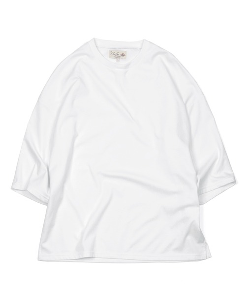 The DUFFER of ST.GEORGE（ザダファーオブセントジョージ）の「COOLMAX 2 LAYERS OVER SIZE TEE：2層構造クールマックス オーバーサイズ ビッグシルエットTシャツ（Tシャツ/カットソー・メンズ・ブラック/グレイッシュベージュ/ホワイト/ネイビー/チャコールグレー・SMALL/MEDIUM/LARGE/X-LARGE/XX-LARGE）」の11枚目の写真