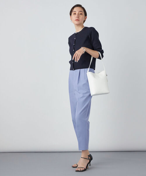 NOLLEY’S Sophi(ノーリーズソフィ)の「《手洗い可能》ワイドリブクルーネックカーディガン(カーディガン/ボレロ・レディース・ホワイト系その他4/ダークネイビー/ライトグレー/ライトグリーン・38/36)」の18枚目の写真