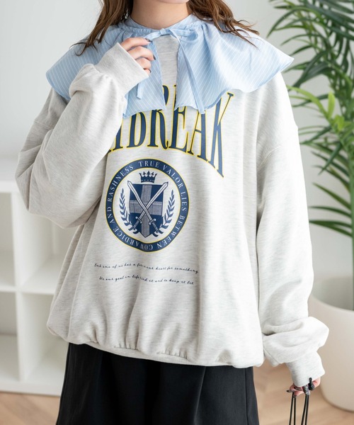 WEGO(ウィゴー)の「WEGO/【2WAY】BIGカラーチュニックブラウス(シャツ/ブラウス・レディース・ブルー系その他4/ホワイト・FREE)」の12枚目の写真