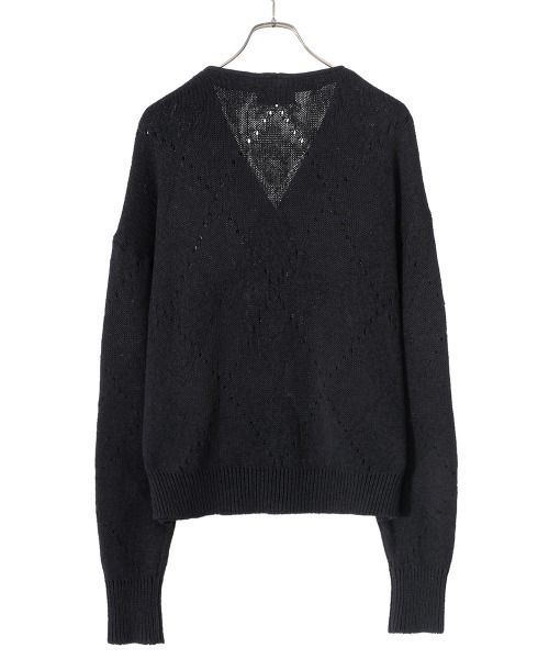 marka（マーカ）の「marka / マーカ：CARDIGAN - cotton × silk nep yarn -：M23A-06SW01C[COR]（カーディガン/ボレロ・メンズ・インディゴブルー/ブラック・2/1）」の15枚目の写真