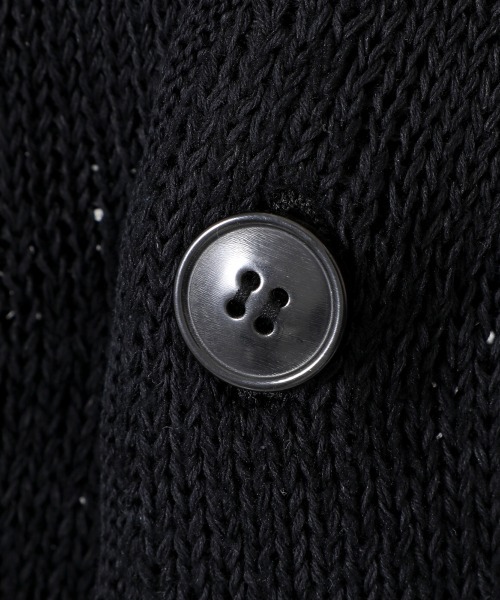 marka（マーカ）の「marka / マーカ：CARDIGAN - cotton × silk nep yarn -：M23A-06SW01C[COR]（カーディガン/ボレロ・メンズ・インディゴブルー/ブラック・2/1）」の16枚目の写真