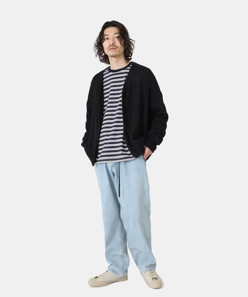 marka（マーカ）の「marka / マーカ：CARDIGAN - cotton × silk nep yarn -：M23A-06SW01C[COR]（カーディガン/ボレロ・メンズ・インディゴブルー/ブラック・2/1）」の22枚目の写真