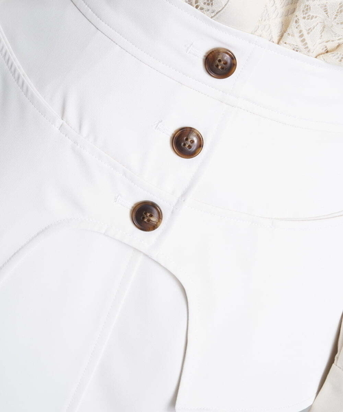 A de a.v.v（アードアー・ヴェ・ヴェ）の「［SET UP対応］レイヤードナロースカート（スカート・レディース・アイボリー/ブラック・38/36）」の19枚目の写真