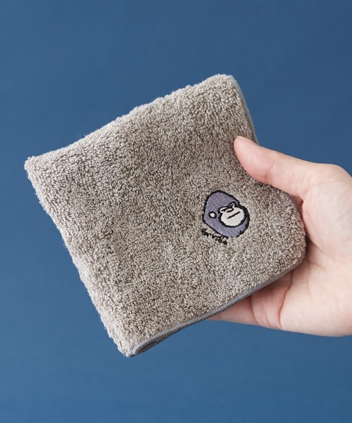 BIRTHDAY BAR(バースデイバー)の「ゴリラ刺繍ハンカチ(ハンカチ/ハンドタオル・レディース・ブラック/グレー・フリー)」の1枚目の写真