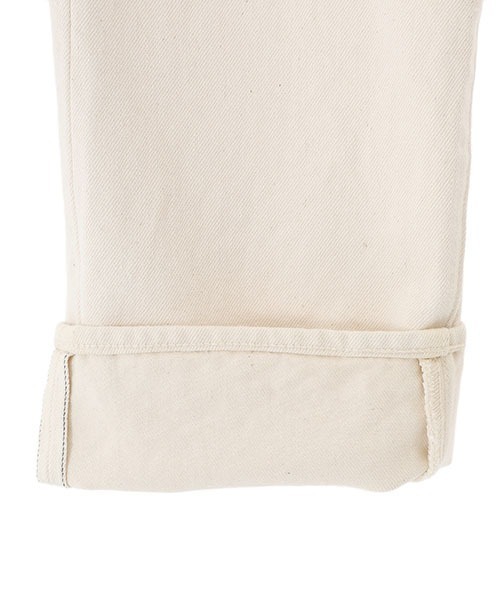 CIOTA（シオタ）の「CIOTA / シオタ：ホワイト スビンコットン 13.5oz ストレートデニム：NPTM-1STB-OF-OW[STD]（デニムパンツ・メンズ・オフホワイト・32inch/31inch）」の8枚目の写真