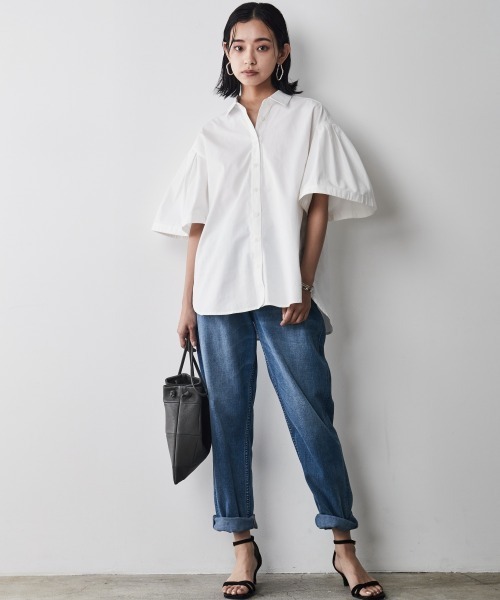 CHIC STYLE（シックスタイル）の「＜大きいサイズ＞綿１００％ボリュームスリーブシャツ シックスタイル（シャツ/ブラウス・レディース・オフホワイト/ベージュ・4L/LL/3L/5L/L）」の15枚目の写真