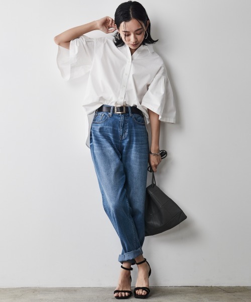 CHIC STYLE（シックスタイル）の「＜大きいサイズ＞綿１００％ボリュームスリーブシャツ シックスタイル（シャツ/ブラウス・レディース・オフホワイト/ベージュ・4L/LL/3L/5L/L）」の10枚目の写真