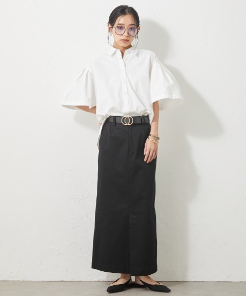 CHIC STYLE（シックスタイル）の「＜大きいサイズ＞綿１００％ボリュームスリーブシャツ シックスタイル（シャツ/ブラウス・レディース・オフホワイト/ベージュ・4L/LL/3L/5L/L）」の12枚目の写真