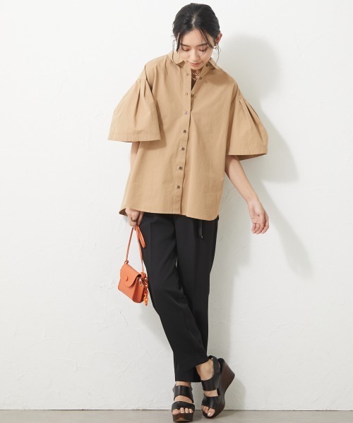 CHIC STYLE（シックスタイル）の「＜大きいサイズ＞綿１００％ボリュームスリーブシャツ シックスタイル（シャツ/ブラウス・レディース・オフホワイト/ベージュ・4L/LL/3L/5L/L）」の14枚目の写真