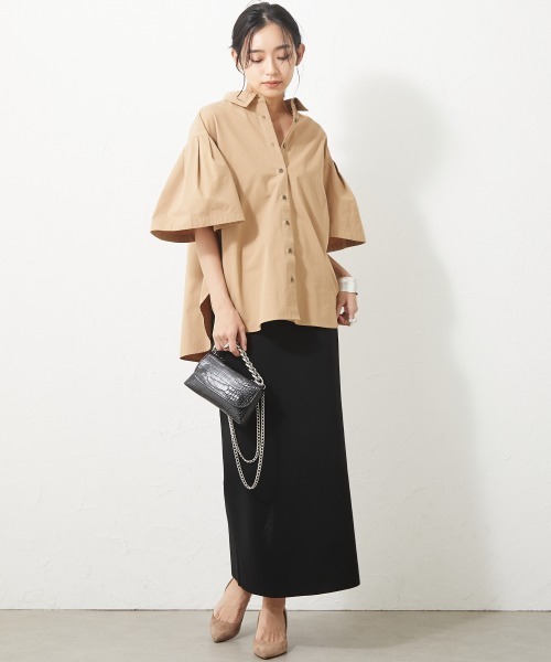 CHIC STYLE（シックスタイル）の「＜大きいサイズ＞綿１００％ボリュームスリーブシャツ シックスタイル（シャツ/ブラウス・レディース・オフホワイト/ベージュ・4L/LL/3L/5L/L）」の11枚目の写真