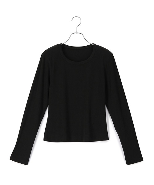 ADAM ET ROPE'（アダムエロペ）の「ショルダーパッドロンT（Tシャツ/カットソー・レディース・ブラック/オフホワイト・FREE）」の13枚目の写真