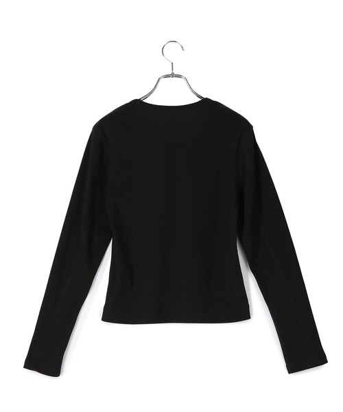 ADAM ET ROPE'（アダムエロペ）の「ショルダーパッドロンT（Tシャツ/カットソー・レディース・ブラック/オフホワイト・FREE）」の6枚目の写真