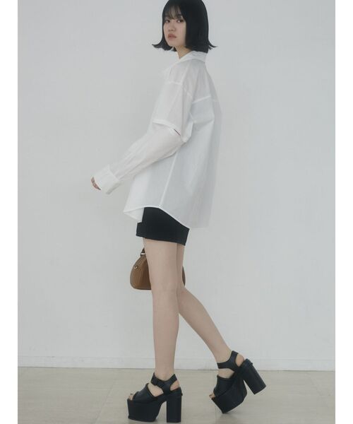 EMODA（エモダ）の「2WAYオーバーシャツ（シャツ/ブラウス・レディース・その他/ホワイト/ピンク/その他1・FREE）」の7枚目の写真