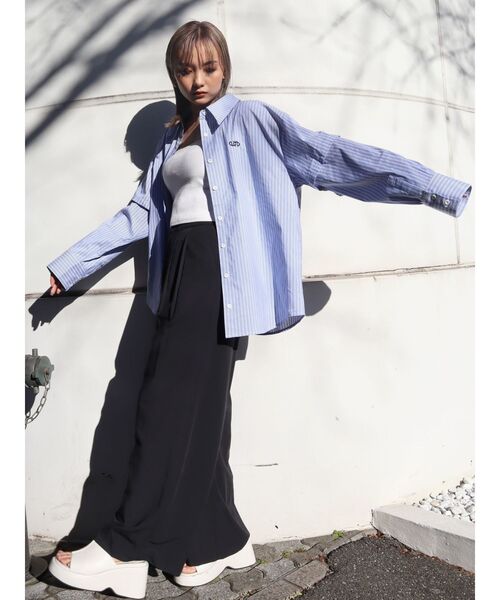 EMODA（エモダ）の「2WAYオーバーシャツ（シャツ/ブラウス・レディース・その他/ホワイト/ピンク/その他1・FREE）」の6枚目の写真