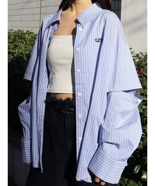 EMODA（エモダ）の「2WAYオーバーシャツ（シャツ/ブラウス・レディース・その他/ホワイト/ピンク/その他1・FREE）」の12枚目の写真