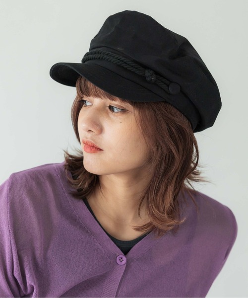 CONTROL FREAK / CTFK(コントロールフリーク)の「CONTROL FREAK(コントロールフリーク)ツイルマリンキャスケット(キャスケット・レディース・ベージュ/ブラック/ネイビー・FREE)」の2枚目の写真