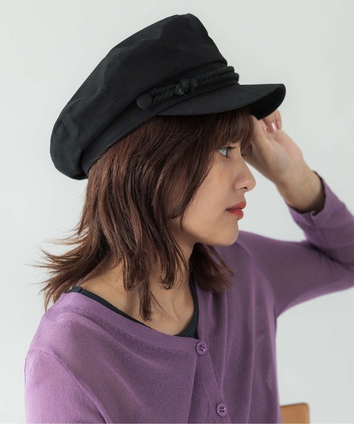 CONTROL FREAK / CTFK(コントロールフリーク)の「CONTROL FREAK(コントロールフリーク)ツイルマリンキャスケット(キャスケット・レディース・ベージュ/ブラック/ネイビー・FREE)」の4枚目の写真