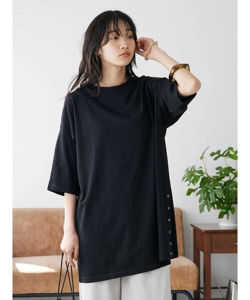 CRAFT STANDARD BOUTIQUE(クラフトスタンダードブティック)の「リングドットチュニック(Tシャツ/カットソー・レディース・ホワイト/モカ/ブラック/カーキ・FREE)」の20枚目の写真