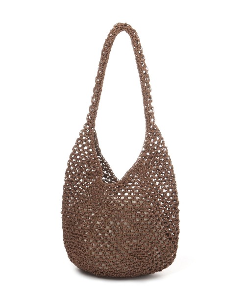 LOWRYS FARM（ローリーズファーム）の「ペーパーキンチャクツキバッグ　176608（ショルダーバッグ・レディース・グリーン/ベージュ/ブラウン・FREE）」の4枚目の写真