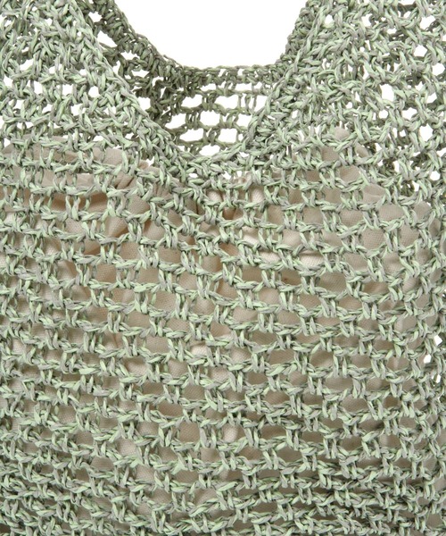LOWRYS FARM（ローリーズファーム）の「ペーパーキンチャクツキバッグ　176608（ショルダーバッグ・レディース・グリーン/ベージュ/ブラウン・FREE）」の11枚目の写真