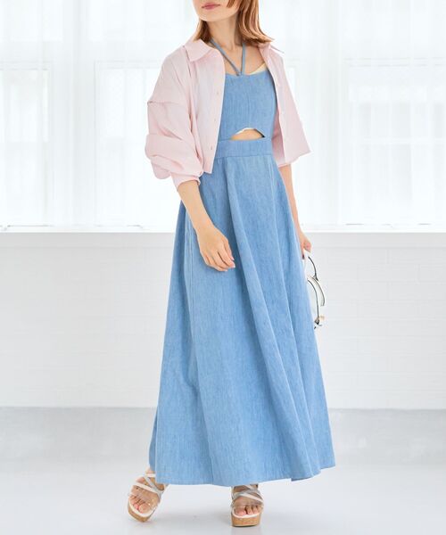 MAJESTIC LEGON(マジェスティックレゴン)の「クリアクロスふかふかサンダル(サンダル・レディース・オフホワイト/ベージュ・MEDIUM/LARGE)」の6枚目の写真