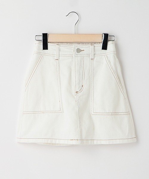 LOVETOXIC（ラブトキシック）の「台形スカパン（スカート・キッズ・ブラック/ブルー/ベージュ/オフホワイト・L/M/S）」の20枚目の写真