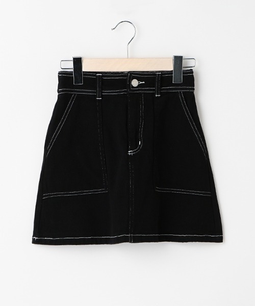 LOVETOXIC（ラブトキシック）の「台形スカパン（スカート・キッズ・ブラック/ブルー/ベージュ/オフホワイト・L/M/S）」の19枚目の写真