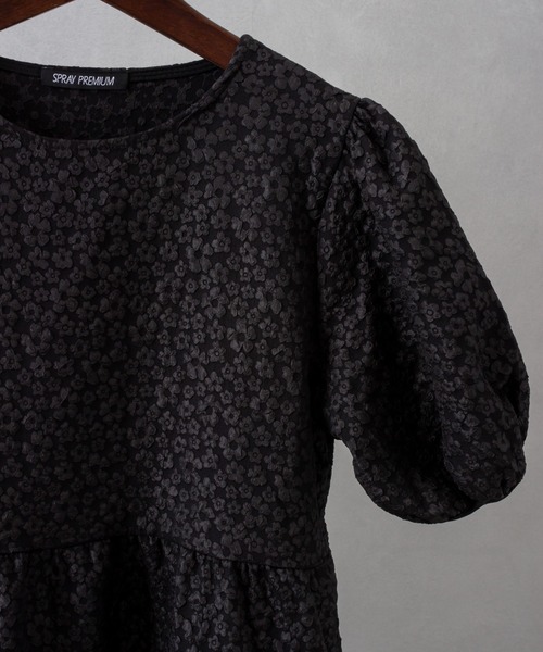 SpRay（スプレイ）の「ふくれティアードミニワンピース（ワンピース・レディース・ホワイト/ブラック・FREE）」の5枚目の写真