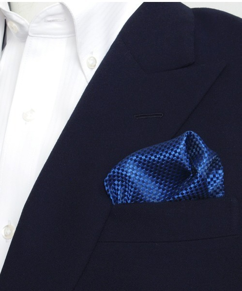 TOKYO SHIRTS（トウキョウシャツ）の「バスケット織 ベーシック ポケットチーフ（ポケットチーフ・メンズ・ブルーグリーン/オレンジ/エメラルド/ワインレッド/イエロー/エンジ/ライトピンク/ネイビー/ダークグレー/ロイヤルブルー/サックスブルー/ホワイト/パープル/シルバー・FREE）」の8枚目の写真