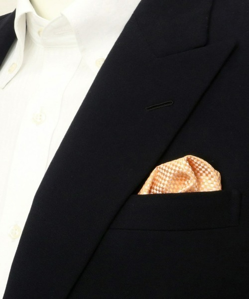 TOKYO SHIRTS（トウキョウシャツ）の「バスケット織 ベーシック ポケットチーフ（ポケットチーフ・メンズ・ブルーグリーン/オレンジ/エメラルド/ワインレッド/イエロー/エンジ/ライトピンク/ネイビー/ダークグレー/ロイヤルブルー/サックスブルー/ホワイト/パープル/シルバー・FREE）」の13枚目の写真