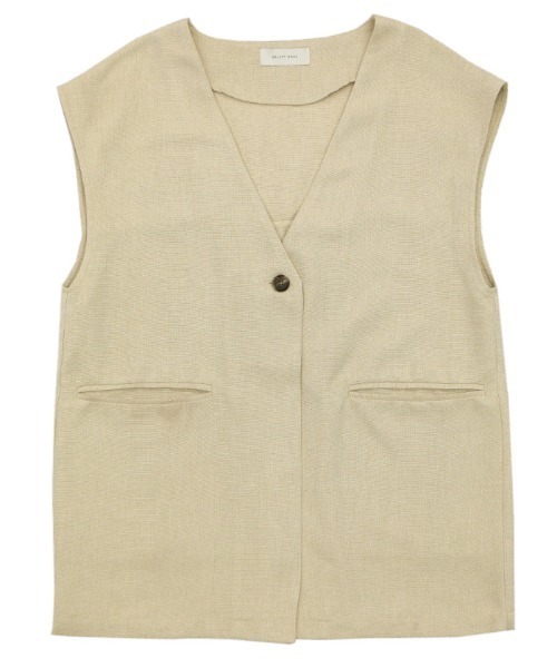 ノーカラーベスト（ベスト）｜select MOCA by son（セレクトモカ