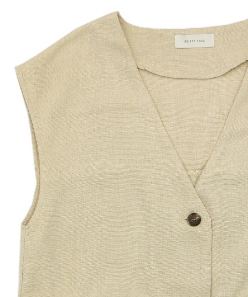 ベスト ベージュ 23区｜【洗える】ピュアリネン ニット ベスト | Rakuten Fashion